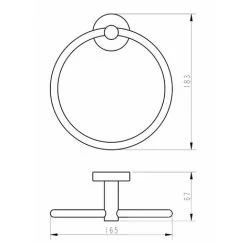 Gold Architeckt Europa Towel Ring Holder Bathroom Accessories Wall Mounted -Comfort Bathroom Store 49752425 4