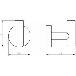 Black & Gold Architeckt Europa Robe Hook Towel Bathroom Accessories Matt Black -Comfort Bathroom Store 49752426 4