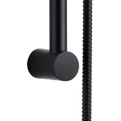 Matt Black Shower Riser Rail Kit Round Adjustable + 3 Mode Shower Head + Hose -Comfort Bathroom Store 49800312 3