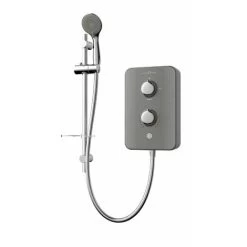 Gainsborough Slim Duo 8.5kW Electric Shower Grey 3 Spray Head Handset Bathroom