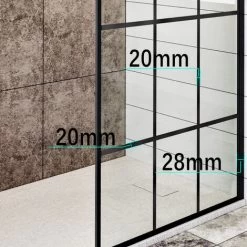 ELEGANT 1000mm Black Aluminium Framed Walk In Shower Enclosure Wet Room 8mm Safety Tempered Glass Bathroom Screen -Comfort Bathroom Store 50048261 5