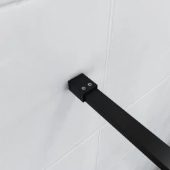ELEGANT 700mm Black Aluminium Framed Walk In Shower Enclosure Wet Room 8mm Safety Tempered Glass Bathroom Screen -Comfort Bathroom Store 50048284 4