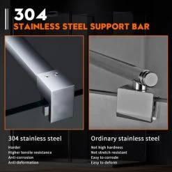 ELEGANT Frameless Shower Cabin 1200mm Walk In Shower Door Screen Wet Room With 1200x700mm Tray And Waste Trap Cover -Comfort Bathroom Store 50316751 4