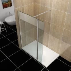 ELEGANT Walk In Shower Door 300mm Flipper Shower Screen Waterproof Pivot Door -Comfort Bathroom Store 50316823 2