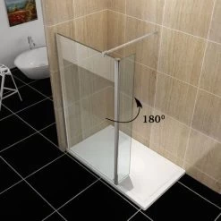 ELEGANT Walk In Shower Door 300mm Flipper Shower Screen Waterproof Pivot Door -Comfort Bathroom Store 50316823 5