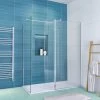 ELEGANT Walk In Shower Door 700mm Main Shower Screen With 300mm Flipper Shower Screen +700mm Side Panel -Comfort Bathroom Store 50316937 1