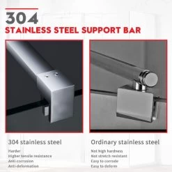 ELEGANT Walk In Shower Door 700mm Main Shower Screen With 300mm Flipper Shower Screen +700mm Side Panel -Comfort Bathroom Store 50316937 3