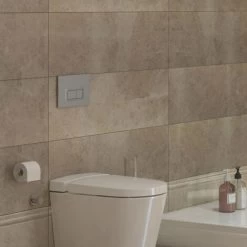 Vitra Loop R Mechanical Dual Flush Plate - Chrome -Comfort Bathroom Store 50495917 3