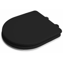 Croydex Iseo Toilet Seat D Shape Modern Soft Close Flexi Fix Bathroom Wood Black -Comfort Bathroom Store 50754606 4