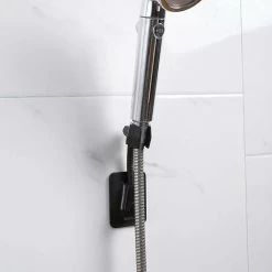 Wall Mounted Rotating Shower Head Holder Adjustable Shower Head Without Drilling Self Adhesive Shower Head Holder Without Wall Drilling Hand Shower Accessory And Wall Suction Cup, For Bathroom -Comfort Bathroom Store 50877298 2