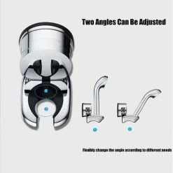 Replaceable Hand Shower Holder With High Adsorption Suction Cup Drill Free Suction Cup Wall Mount Hand Shower Shower Bathroom Shower Head Holder -Comfort Bathroom Store 50877307 2