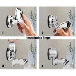 Replaceable Hand Shower Holder With High Adsorption Suction Cup Drill Free Suction Cup Wall Mount Hand Shower Shower Bathroom Shower Head Holder -Comfort Bathroom Store 50877307 4