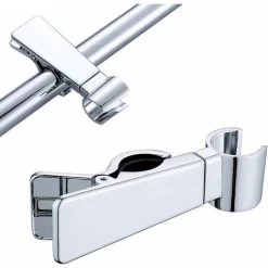 Hand Shower Holder, 18-25MM Shower Head Holder, Replaceable Wall Mounted Shower Head Attachment, Universal Hand Shower Holder, Height Adjustable Shower Slider Without Drilling