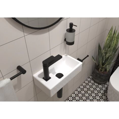 Swiss Aqua Technologies Brevis Cloakroom Basin With Tap Hole Left, 40,5x20,5x10,5cm (SATBRE4020SL) 7 Swiss Aqua Technologies Brevis Cloakroom Basin With Tap Hole Left, 40,5x20,5x10,5cm (SATBRE4020SL) - Image 5