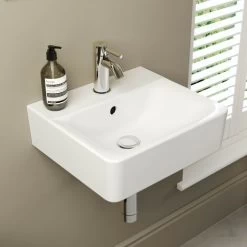 Ideal Standard Concept Cube 1 Tap Hole Wall Hung Bathroom Basin 400mm