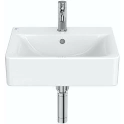 Ideal Standard Concept Cube 1 Tap Hole Wall Hung Bathroom Basin 400mm -Comfort Bathroom Store 51332322 3