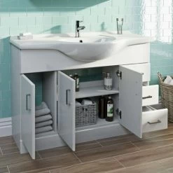 Orchard Eden White Floorstanding Vanity Unit And Ceramic Basin 1200mm -Comfort Bathroom Store 51332921 5
