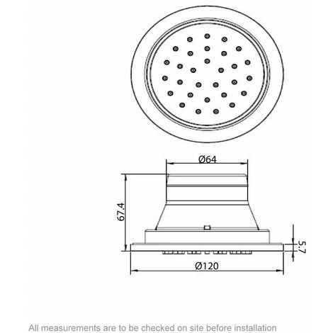 Mode Spa Round Shower Body Jet 4 Mode Spa Round Shower Body Jet - Image 2