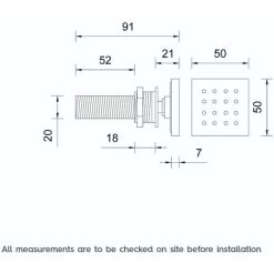 Mode Square Shower Body Jet -Comfort Bathroom Store 51333967 3