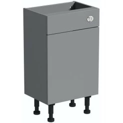 Reeves Wyatt Onyx Grey Back To Wall Toilet Unit 870 X 500mm