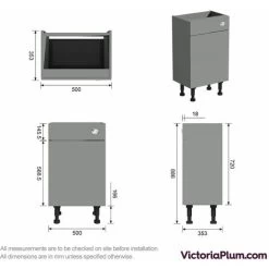 Reeves Wyatt Onyx Grey Back To Wall Toilet Unit 870 X 500mm -Comfort Bathroom Store 51334598 3