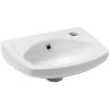 Siko Cloakroom Basin With Tap Hole On The Right, Overflow, 35x28 Cm, White (EUR913) -Comfort Bathroom Store 51377004 1