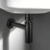 Premium Matte Black Universal Standard Bathroom Basin Sink Bottle Trap Waste