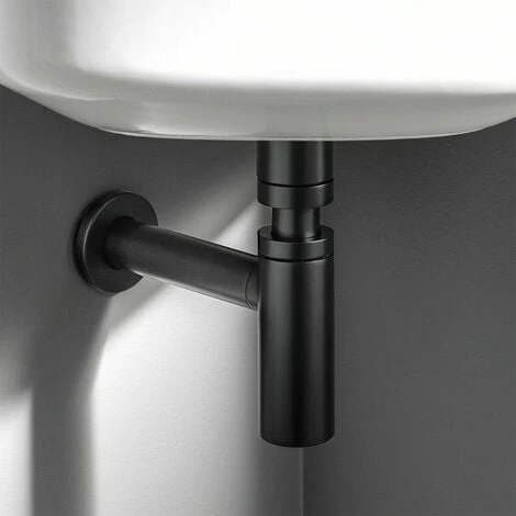 Premium Matte Black Universal Standard Bathroom Basin Sink Bottle Trap Waste 3 Premium Matte Black Universal Standard Bathroom Basin Sink Bottle Trap Waste