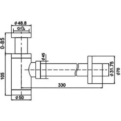 Premium Matte Black Universal Standard Bathroom Basin Sink Bottle Trap Waste 11 Premium Matte Black Universal Standard Bathroom Basin Sink Bottle Trap Waste -Comfort Bathroom Store 51419136 5