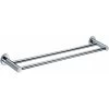 Wall Mounted Round Double Towel Bar Chrome -Comfort Bathroom Store 51419586 1