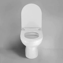 Debra Back To Wall Ceramic WC Toilet Pan With Soft Close Seat -Comfort Bathroom Store 51420512 4