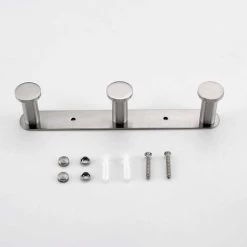 Wall Towel Hook Coat Hooks With Hooks 304 Stainless Steel Wall Mount Towel Rack Hooks For Bathroom And Kitchen Doors (3 Hooks, Brushed) 10 Wall Towel Hook Coat Hooks With Hooks 304 Stainless Steel Wall Mount Towel Rack Hooks For Bathroom And Kitchen Doors (3 Hooks, Brushed) -Comfort Bathroom Store 51793510 4