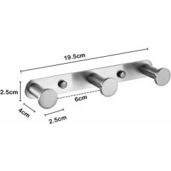 Wall Towel Hook Coat Hooks With Hooks 304 Stainless Steel Wall Mount Towel Rack Hooks For Bathroom And Kitchen Doors (3 Hooks, Brushed) 11 Wall Towel Hook Coat Hooks With Hooks 304 Stainless Steel Wall Mount Towel Rack Hooks For Bathroom And Kitchen Doors (3 Hooks, Brushed) -Comfort Bathroom Store 51793510 5