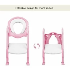 Toilet Support With Stairs, Child Toilet Seat Toilet Accessory For Toilet 38-42cm, Pink -Comfort Bathroom Store 51794004 3