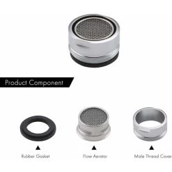 LangRay 3 Piece Aerator Faucet, Aerator Filter Faucet With Gasket Bathroom M24, PA1B-P3 9 LangRay 3 Piece Aerator Faucet, Aerator Filter Faucet With Gasket Bathroom M24, PA1B-P3 -Comfort Bathroom Store 51795149 3