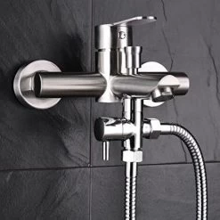 LangRay 3-way Reversing Valve G 1/2 "in Solid Brass Shower Head Reversing Valve / Shower Adapter / Reversing Valve, Brushed Nickel DSF007NA, Chrome, DSF007, DSF007 -Comfort Bathroom Store 51796836 3