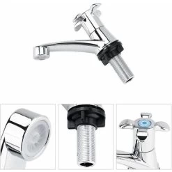 LangRay Single Cold Water Faucet Water Faucet, Single Chrome Cold Faucet Basin Water Faucet, For Home Bathroom Toilet Sink Kitchen Basin, With Filter -Comfort Bathroom Store 51797097 4