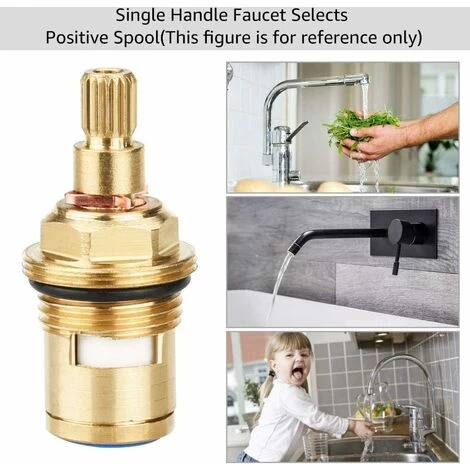 LangRay Ceramic Cartridge Faucet Fiyuer 4 Pcs Ceramic Disc Faucet Head For Shower Cabin Kitchen Shower Room Brass Water Replacement Valves (Hot And Cold) 7 LangRay Ceramic Cartridge Faucet Fiyuer 4 Pcs Ceramic Disc Faucet Head For Shower Cabin Kitchen Shower Room Brass Water Replacement Valves (Hot And Cold) - Image 5