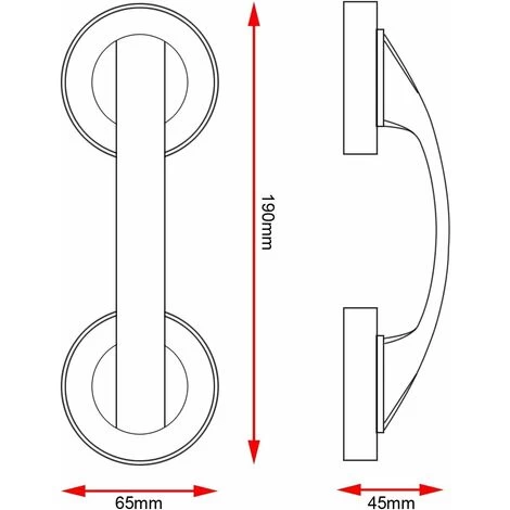 LangRay Toilet Grab Bar Door Handle Suction Cup Bathroom Shower Suction Cup Safety Handle For Senior 4 LangRay Toilet Grab Bar Door Handle Suction Cup Bathroom Shower Suction Cup Safety Handle For Senior - Image 2