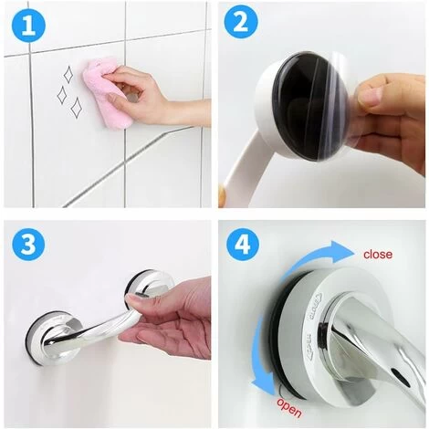LangRay Toilet Grab Bar Door Handle Suction Cup Bathroom Shower Suction Cup Safety Handle For Senior 6 LangRay Toilet Grab Bar Door Handle Suction Cup Bathroom Shower Suction Cup Safety Handle For Senior - Image 4