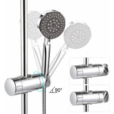 LangRay Replaceable Hand Shower Bracket 19-25MM Adjustable Diameter Chrome ABS Shower Head Holder 【2019 New Design Upgrade】 5 LangRay Replaceable Hand Shower Bracket 19-25MM Adjustable Diameter Chrome ABS Shower Head Holder 【2019 New Design Upgrade】 - Image 3