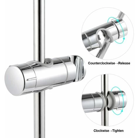 LangRay Replaceable Hand Shower Bracket 19-25MM Adjustable Diameter Chrome ABS Shower Head Holder 【2019 New Design Upgrade】 6 LangRay Replaceable Hand Shower Bracket 19-25MM Adjustable Diameter Chrome ABS Shower Head Holder 【2019 New Design Upgrade】 - Image 4