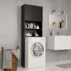Topdeal Washing Machine Cabinet Black 64x25.5x190 Cm Chipboard VDTD31057 -Comfort Bathroom Store 51870914 1