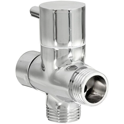 Chrome 3 Way Shower Head Forshower Bypass Valve Tee Adapter Tap Hasaki 3 Chrome 3 Way Shower Head Forshower Bypass Valve Tee Adapter Tap Hasaki