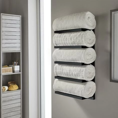 Vale Designs Bathroom Towel Rack Store Matt Black Wall Mounted 5 Tier Modern 3 Vale Designs Bathroom Towel Rack Store Matt Black Wall Mounted 5 Tier Modern