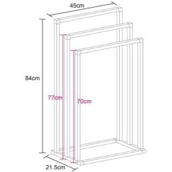 Vale Designs Bathroom Towel Rack Store Matt Black Freestanding 3 Rail Modern -Comfort Bathroom Store 52055678 5