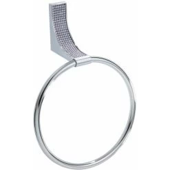 Vale Designs Bathroom Towel Ring Sparkle Chrome Wall Mounted Modern With Fixings -Comfort Bathroom Store 52055700 3