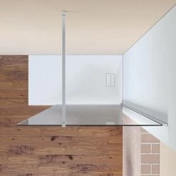 ELEGANT Frameless 800mm Walk In Shower Enclosure 6mm Tempered Glass Shower Door Screen Wet Room -Comfort Bathroom Store 52074149 3