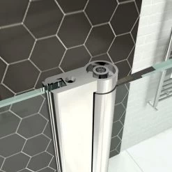 ELEGANT 1000mm Tempered Glass Walk In Shower Enclosure With 300mm Flipper Shower Door Screen Wet Room -Comfort Bathroom Store 52074150 4