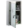 Relaxdays Stainless Steel Medicine Cabinet, Lockable Mirror Door, 2 Compartments, Home Pharmacy, HWD: 50 X 30 X 11 Cm, Silver -Comfort Bathroom Store 52223891 1